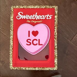 Sweethearts glitter red bag box NWOT